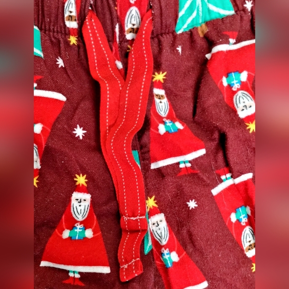Old Navy Red Santa Tree Printed Flannel loungewear Pajama Bottoms Women small - Picture 7 of 7